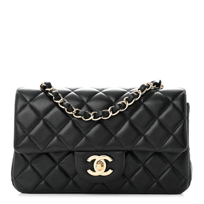 Chanel Lambskin Quilted Mini Rectangular Flap Black 1 of 11