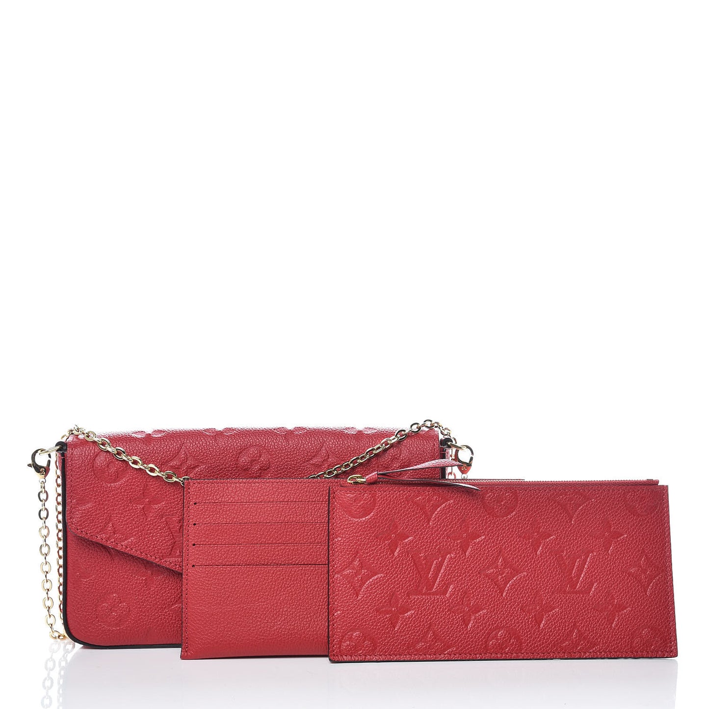 Empreinte Pochette Felicie Chain Wallet Cherry