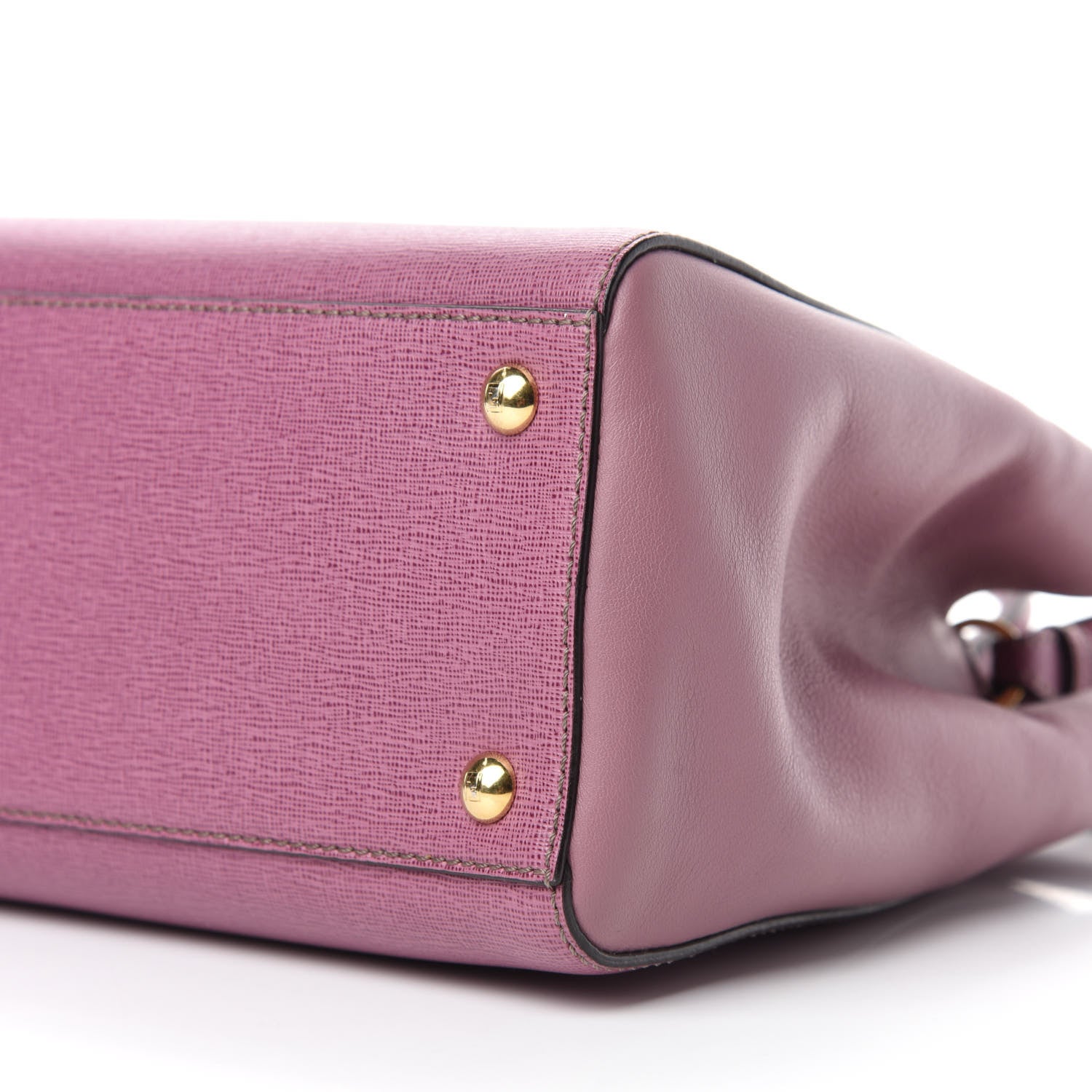 Fendi Vitello Elite Flamingo Petite 2Jours Tote Lilla Glicine 7 of 10