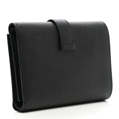 Hermes Epsom Tri-Fold Compact Bearn Wallet Black 3 of 8