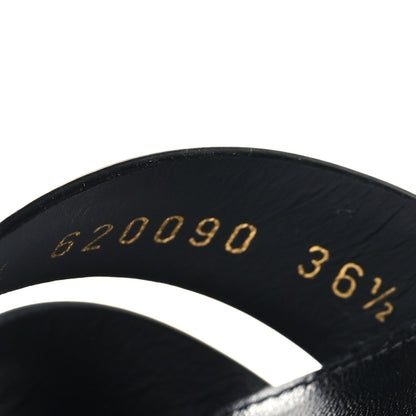 Saint Laurent Patent Calfskin Tribute 05 Ankle Strap Sandals 36.5 Black 6 of 8