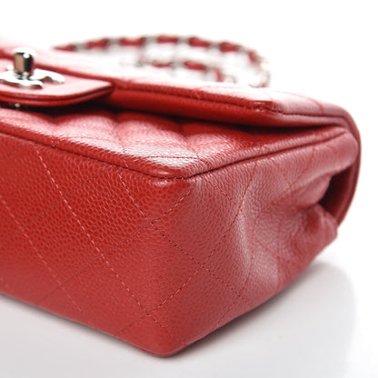 Chanel Caviar Quilted Mini Rectangular Flap Red 6 of 10