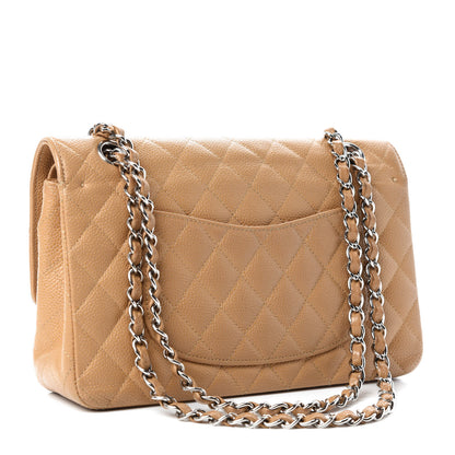 Chanel Caviar Quilted Medium Double Flap Beige 3 of 18