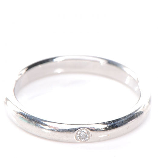Tiffany Platinum Diamond Elsa Peretti Band Ring 5.5 1 of 6