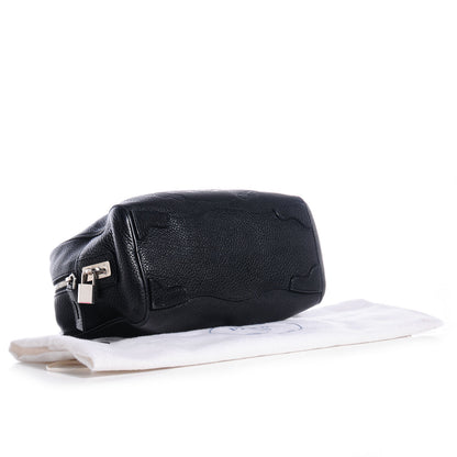 Prada Vitello Daino Print Medium Bauletto Nero Black 4 of 10