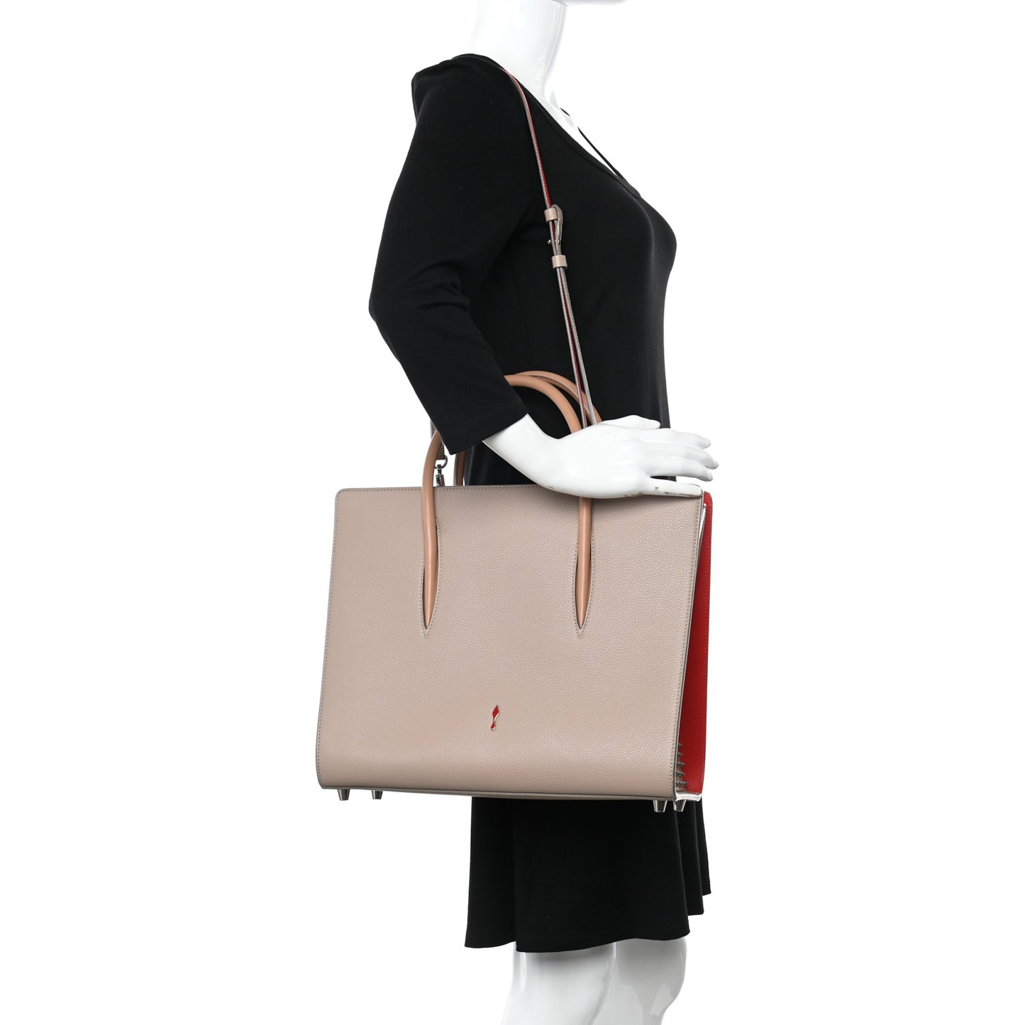 Calfskin Patent Studded Large Paloma Cashmere