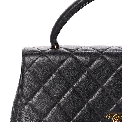Chanel Caviar Quilted Jumbo Kelly Flap Black 8 of 11