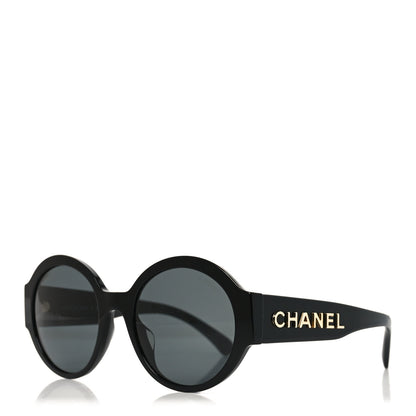 Chanel Acetate Round Sunglasses 5410-A Black 1 of 7