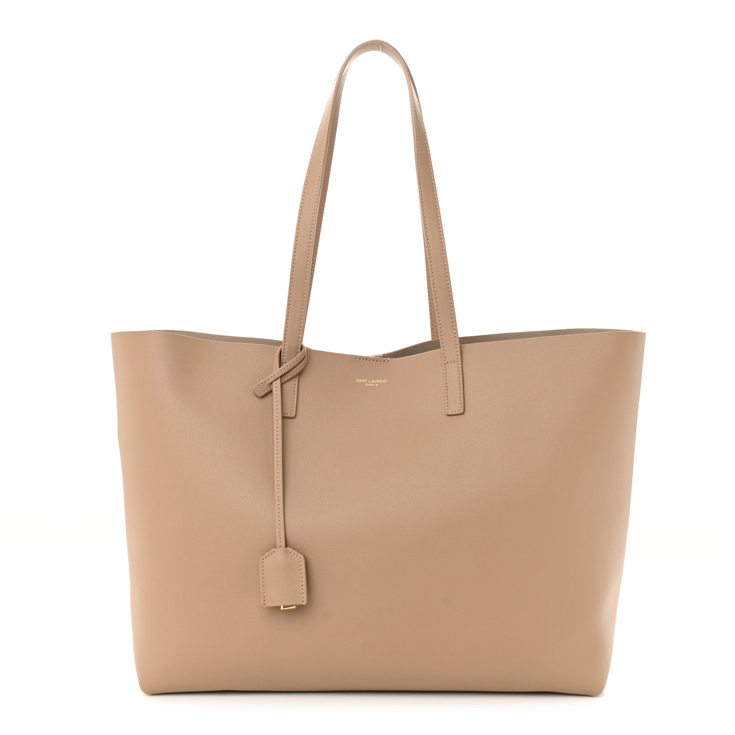 Calfskin Large Shopping Tote Dark Toffee
