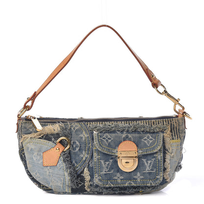 Louis Vuitton Denim Patchwork Pouchy Blue 1 of 13