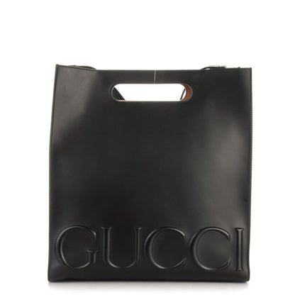 Gucci Calfskin Embossed Medium XL Tote Black 1 of 7