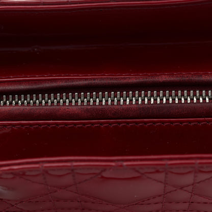 Christian Dior Patent Cannage Medium Lady Dior Burgundy Red 11 of 12