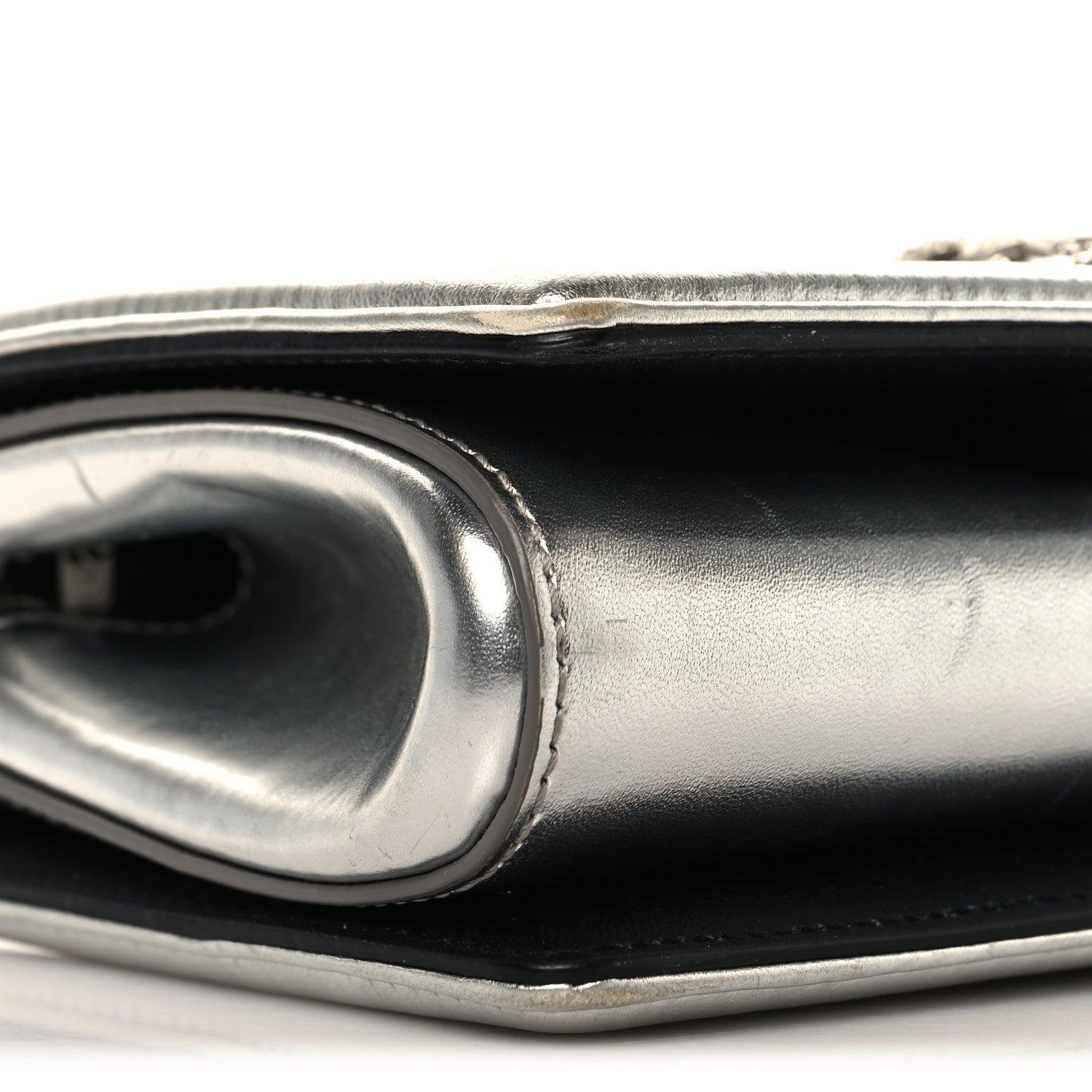 Dolce & Gabbana Metallic Calfskin Small Devotion Crossbody Bag Silver 8 of 11