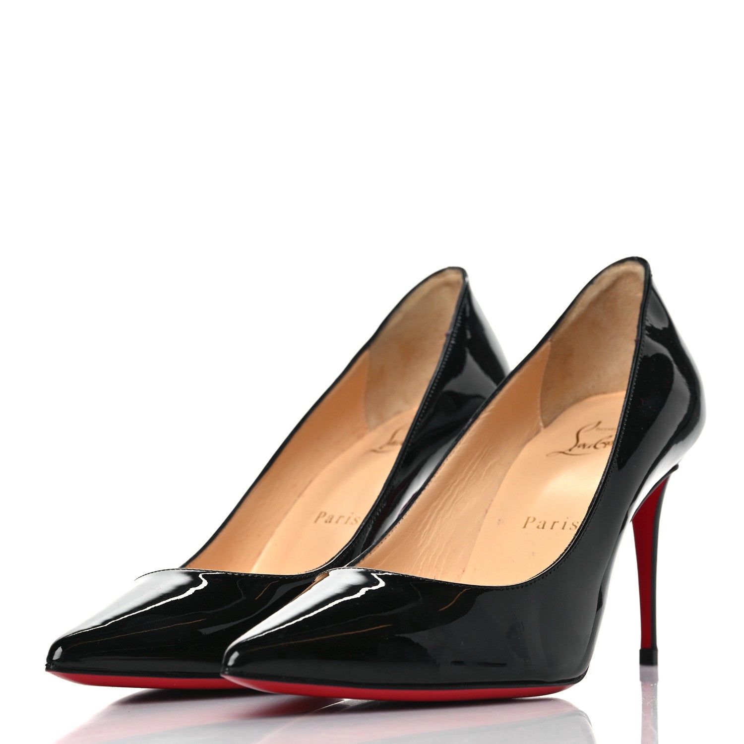 Christian Louboutin Patent Pigalle 85 Pumps 37 Black 3 of 7