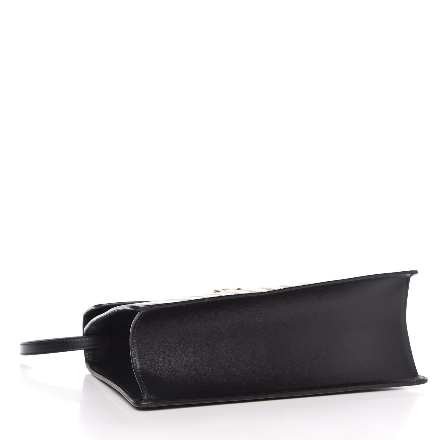 Calfskin Gold Sun Medium Sylvie Top Handle Bag Black