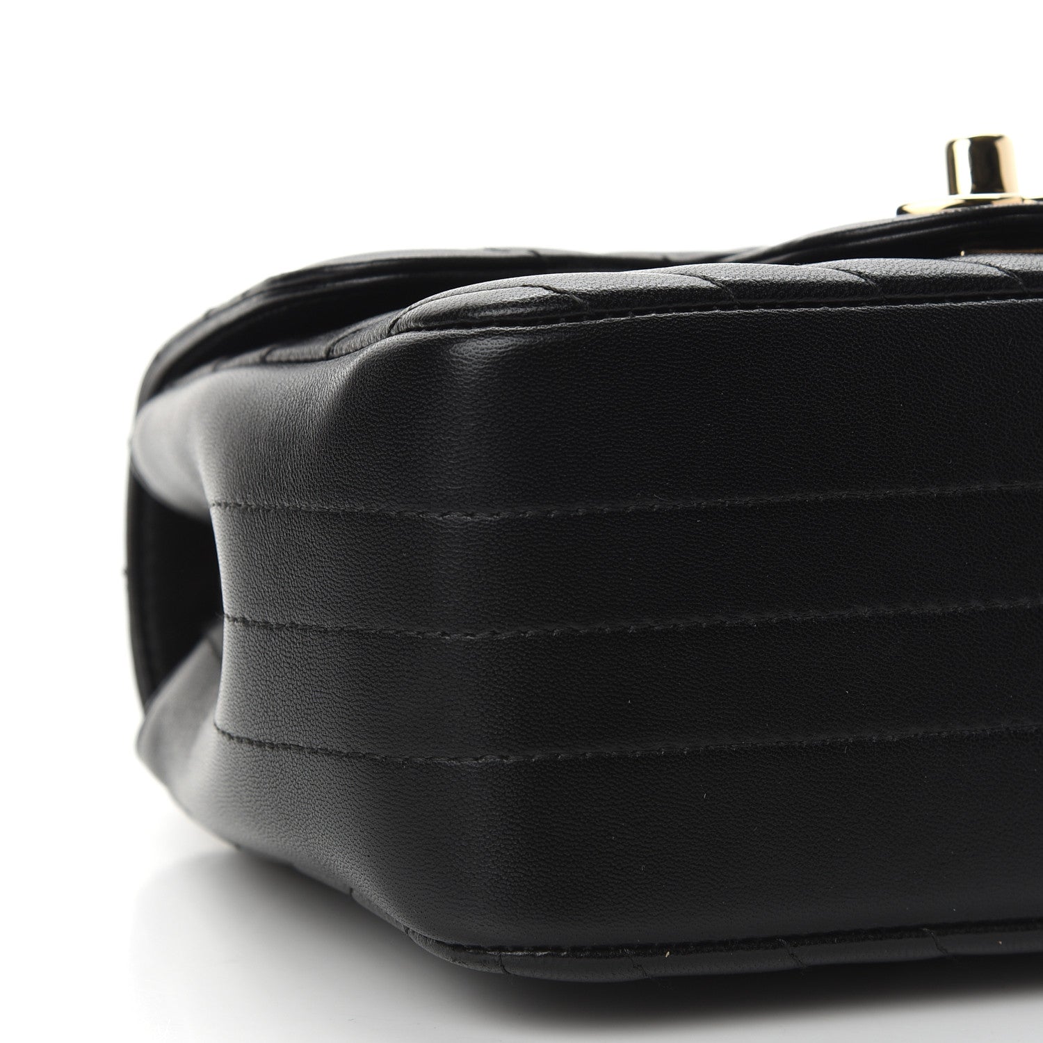 Chanel Lambskin Chevron Quilted Mini Square Flap Black 8 of 9