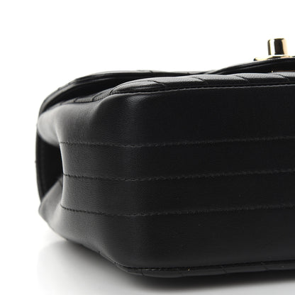 Chanel Lambskin Chevron Quilted Mini Square Flap Black 8 of 9