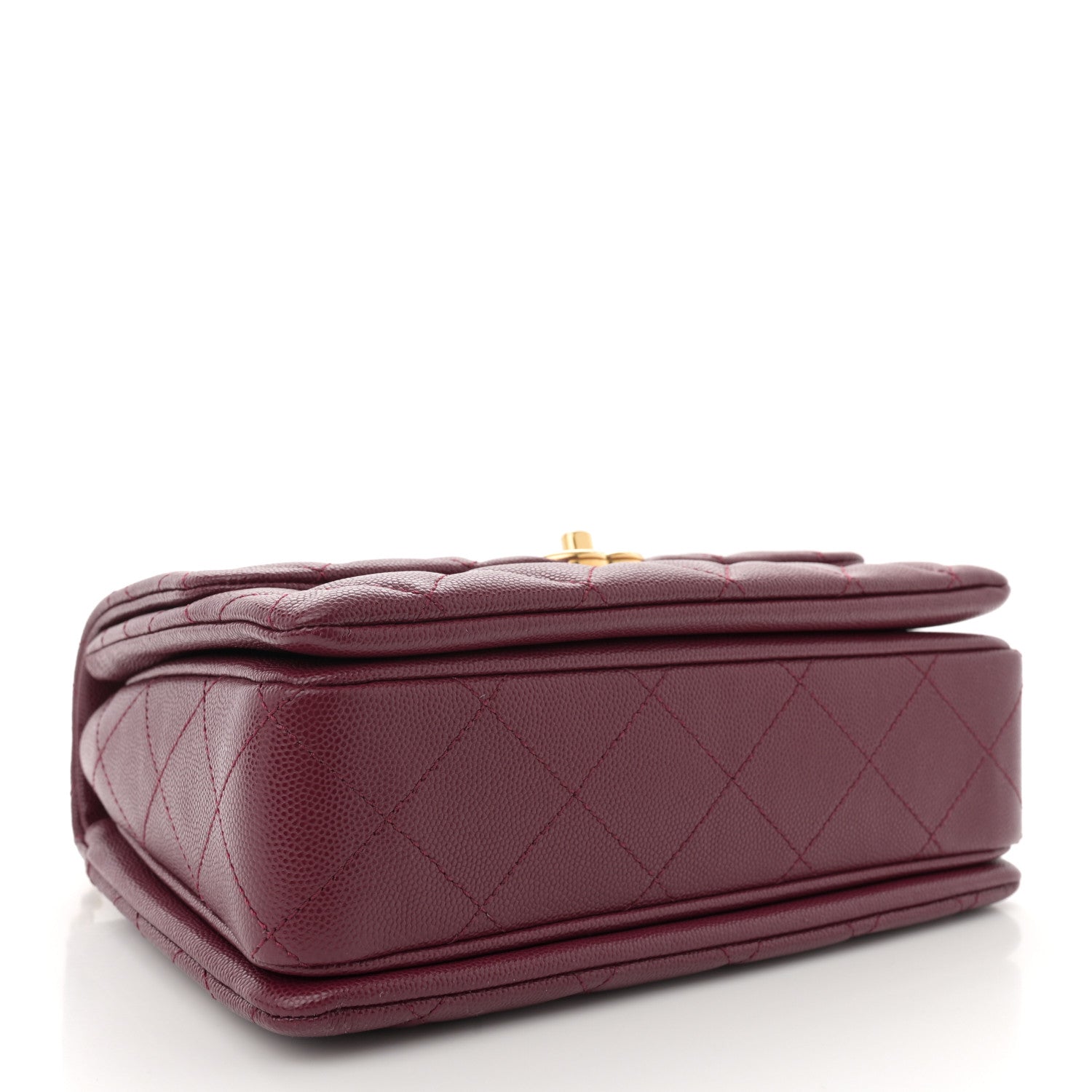 Chanel Caviar Quilted Coco First Flap Burgundy 4 of 10