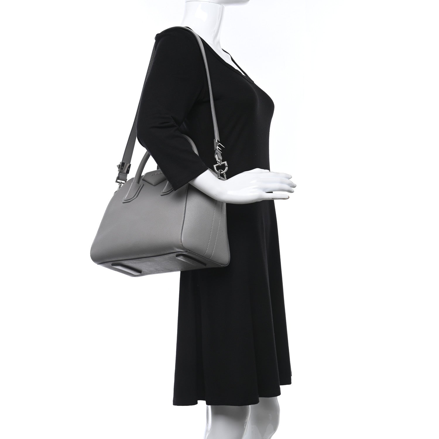 Givenchy Sugar Goatskin Small Antigona Pearl Grey 2 of 11