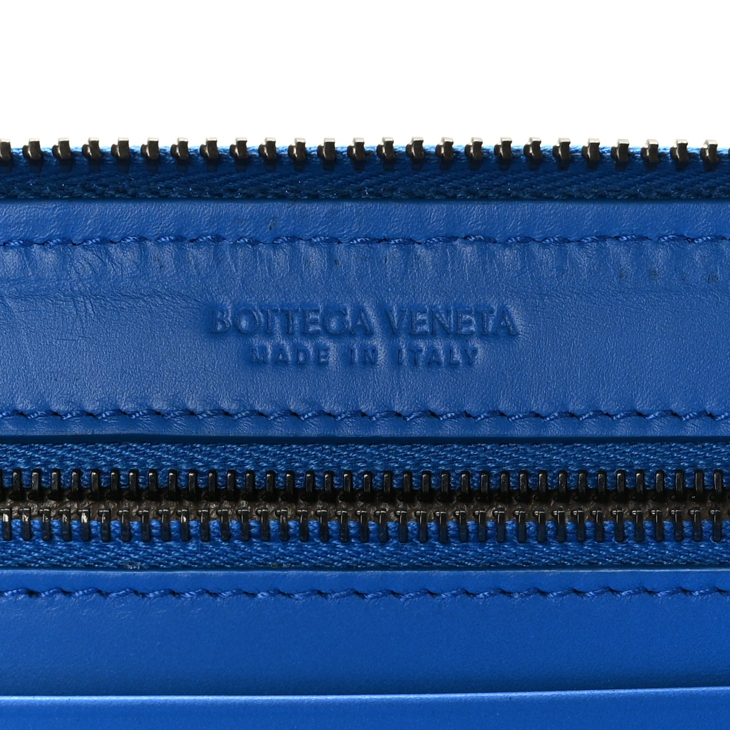Nappa Intrecciato Zip Around Wallet Electrique