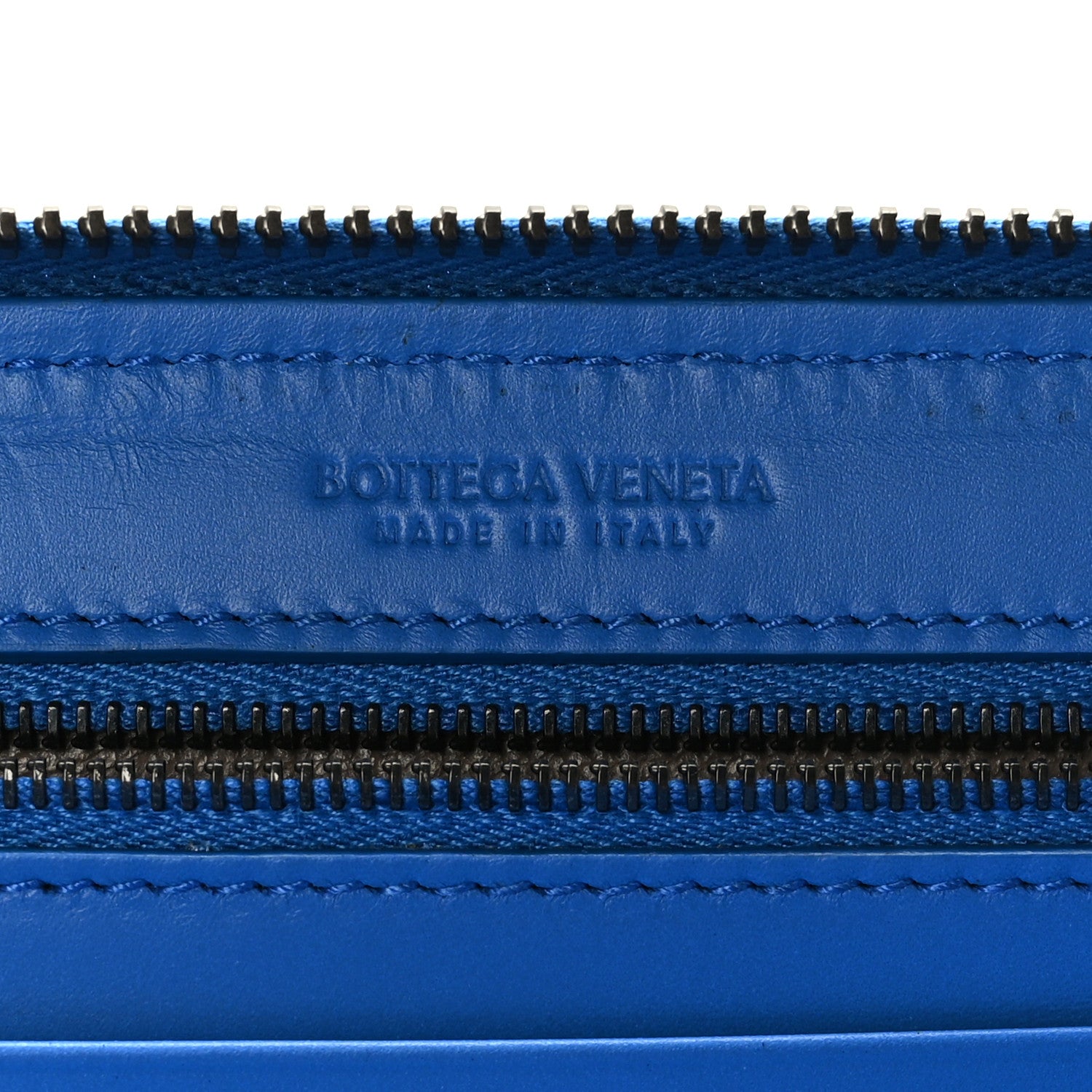 Bottega Veneta Nappa Intrecciato Zip Around Wallet Electrique 6 of 7