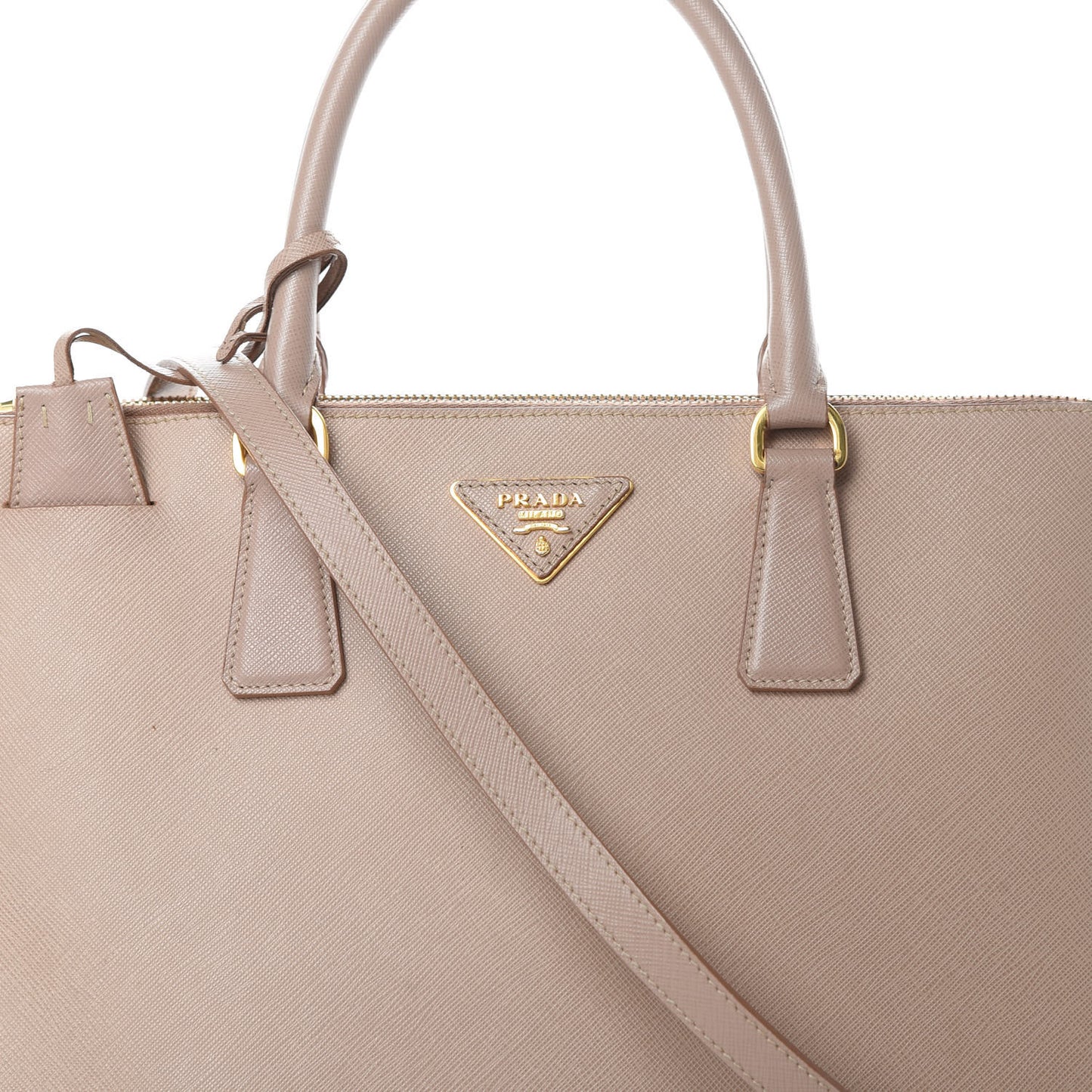 Saffiano Medium Galleria Double Zip Tote Cammeo