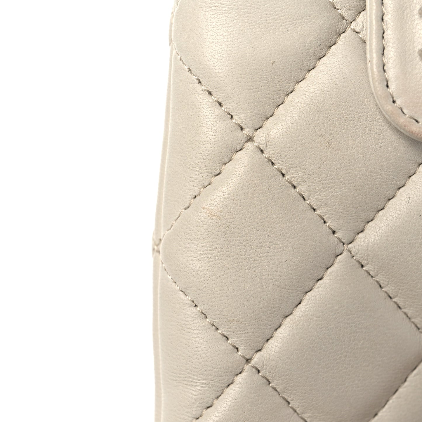 Lambskin Quilted Phone Case Grey