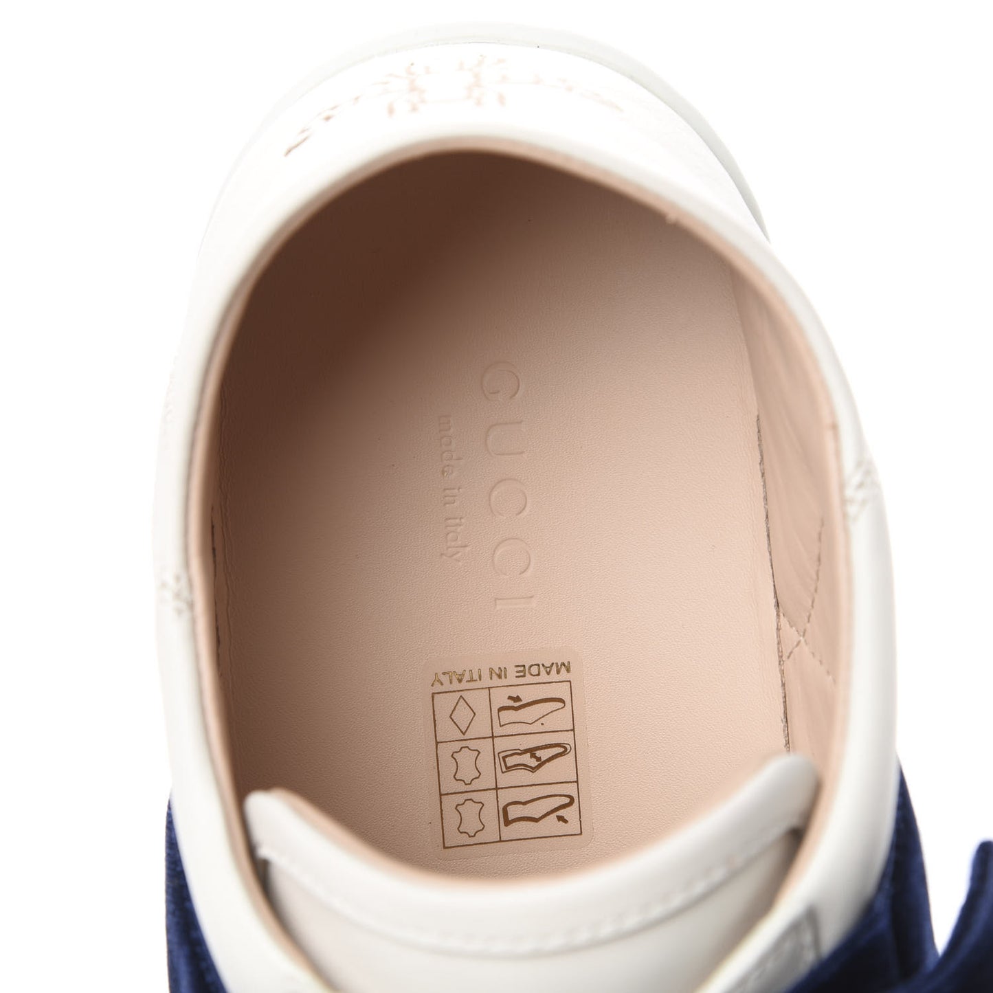 Calfskin Velvet Womens Bow Ace Sneakers 38 White