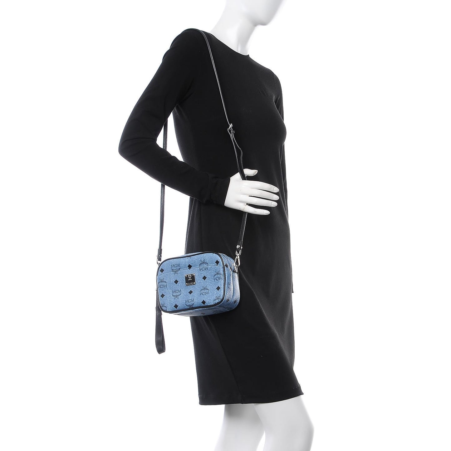 Visetos Mini Camera Crossbody Bag Denim