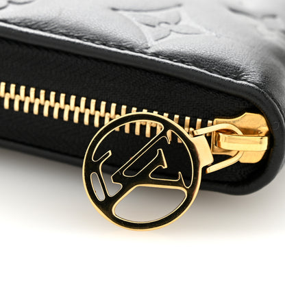Louis Vuitton Lambskin Embossed Monogram Coussin Zippy Wallet Black 7 of 7