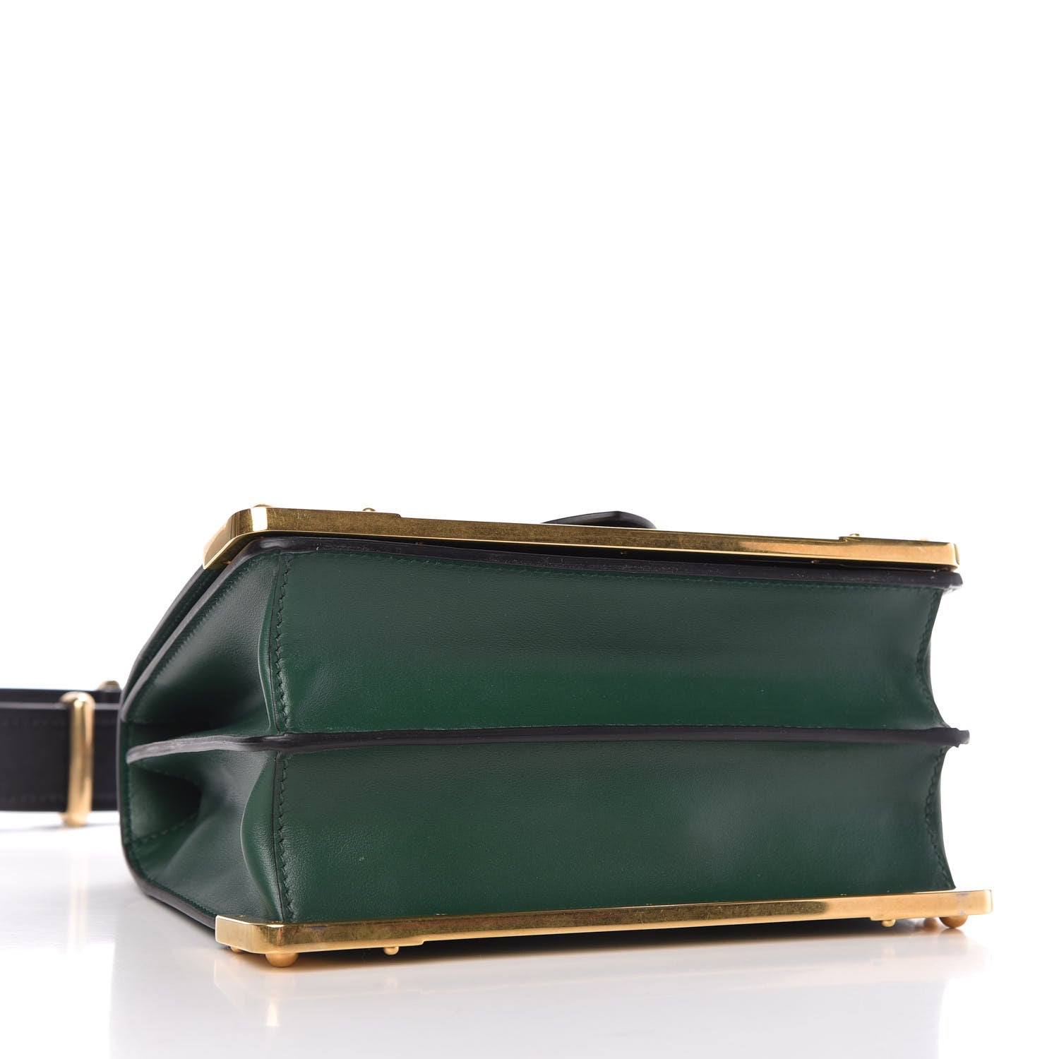 Prada City Calf Saffiano Cahier Bag Biliardo Black 4 of 9