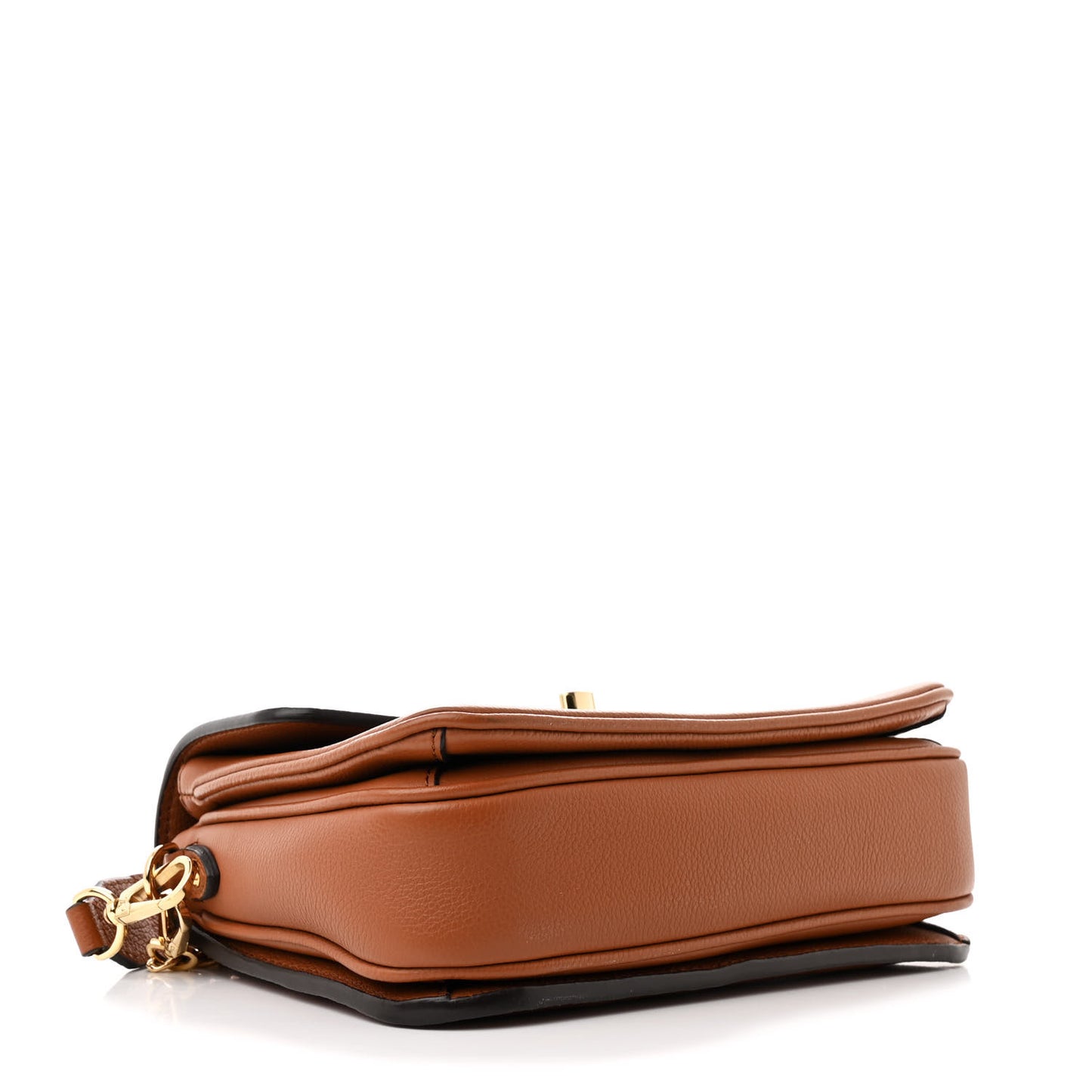 Grained Calfskin Lockme Oxford Cognac