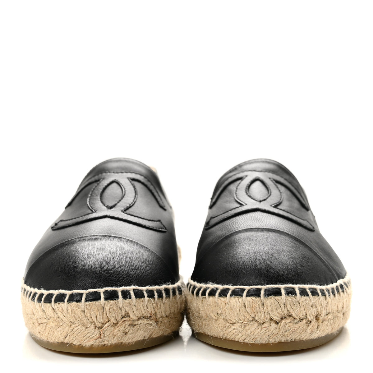 Chanel Lambskin CC Espadrilles 39 Black 3 of 10