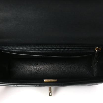 Chanel Lambskin Quilted Mini Top Handle Rectangular Flap Black 5 of 11