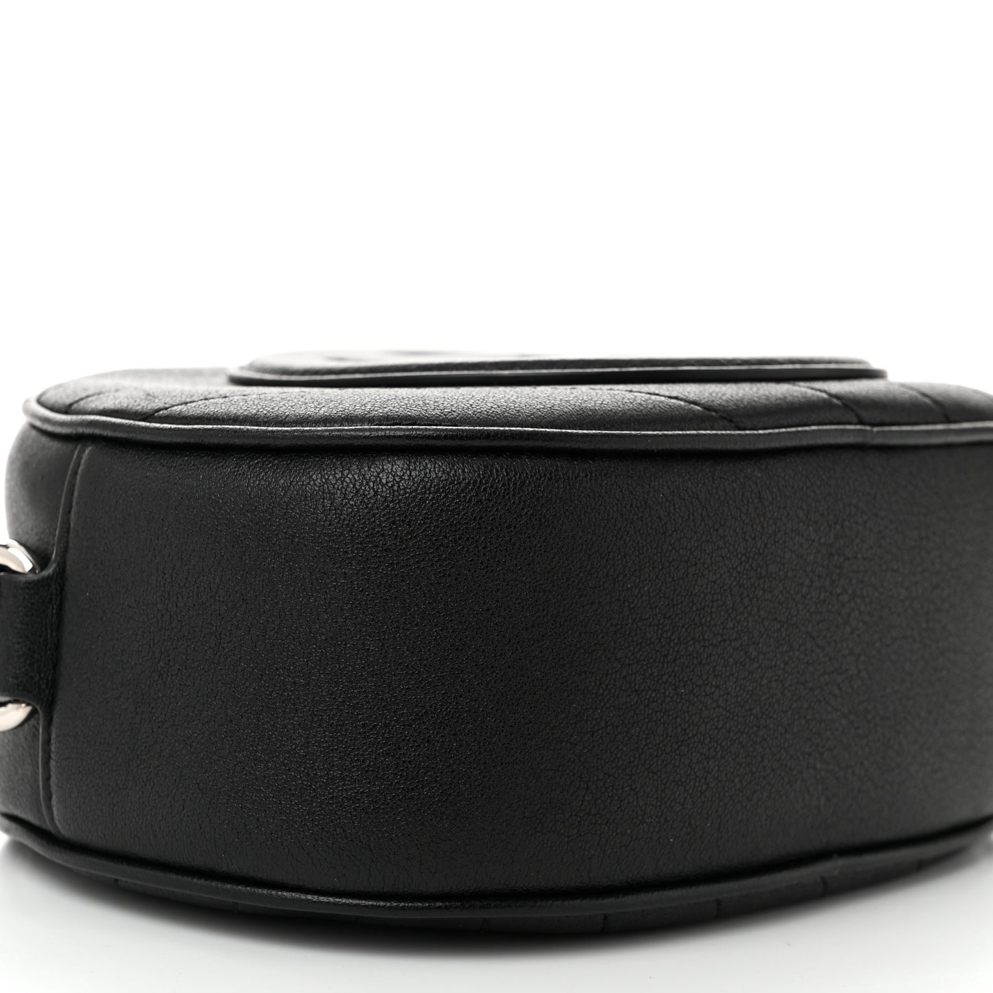 Sakai Be Green Calfskin Diagonal Stitched Mini Blondie Shoulder Bag Black