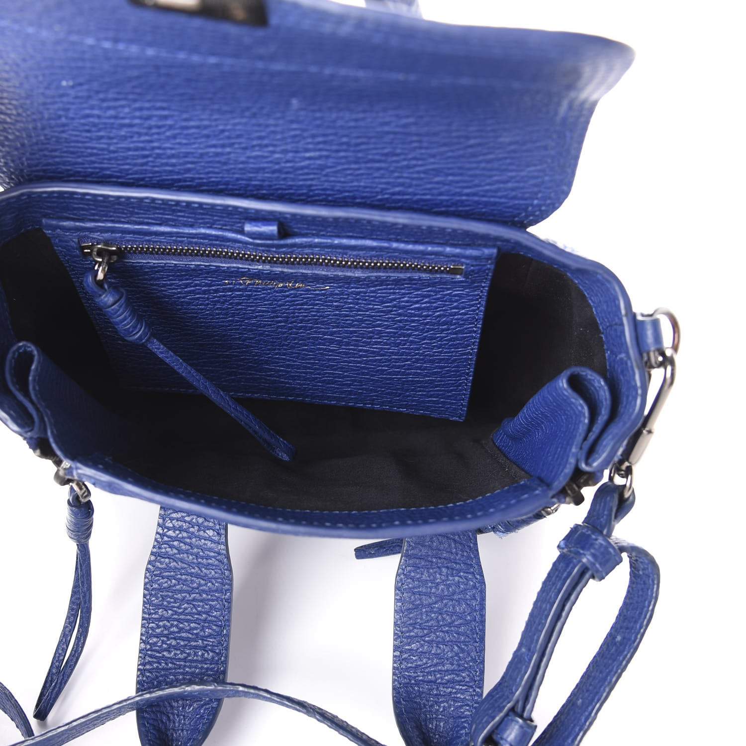 3.1 Phillip Lim 3.1 Textured Calfskin Mini Pashli Satchel Cobalt 5 of 9