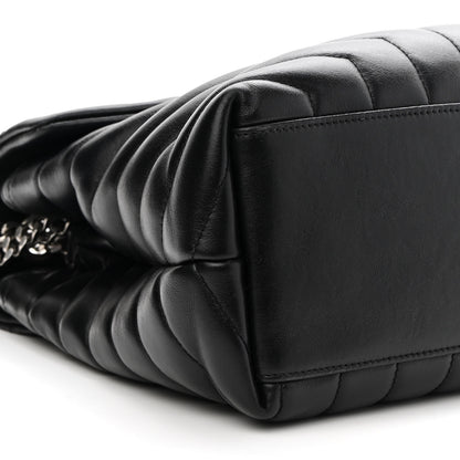 Saint Laurent Calfskin Y Quilted Monogram Medium Loulou Chain Satchel Black 9 of 9