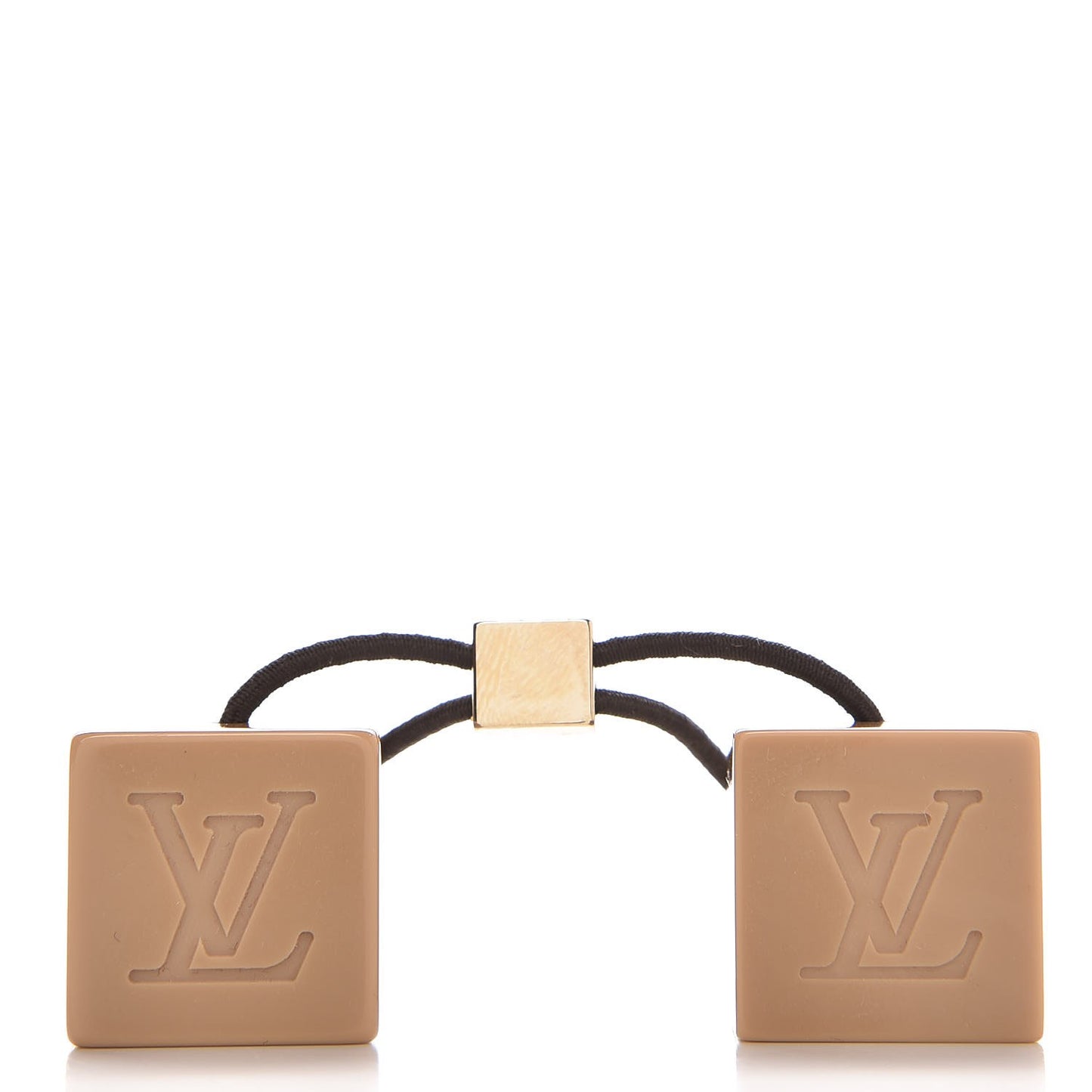 Resin Monogram Hair Cubes Beige