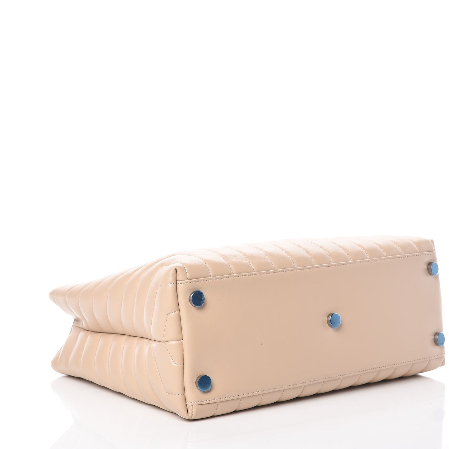 Calfskin Y Quilted Monogram Large Loulou Shopper Nude Powder