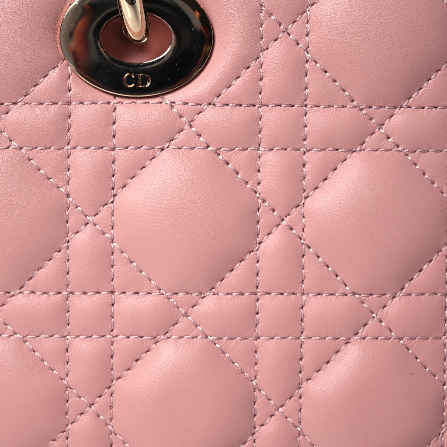 Christian Dior Lambskin Cannage Small My ABCDior Lady Dior Pink 8 of 12
