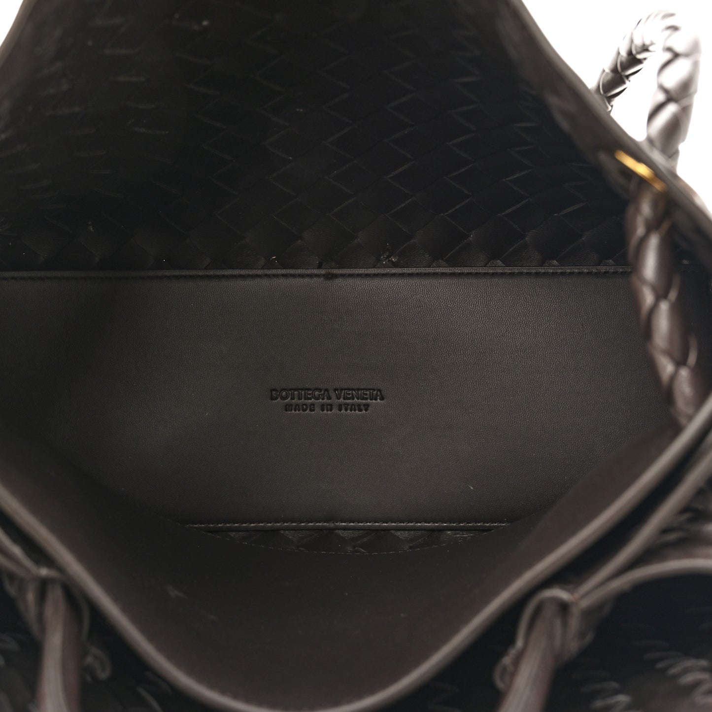 Nappa Intrecciato Medium Andiamo Shoulder Bag Fondant
