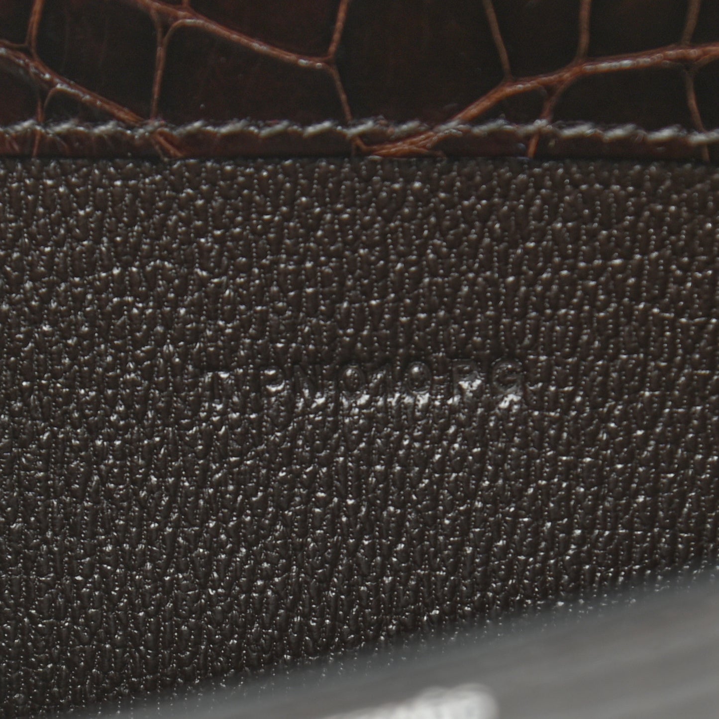 Shiny Alligator Constance Long Wallet Macassar