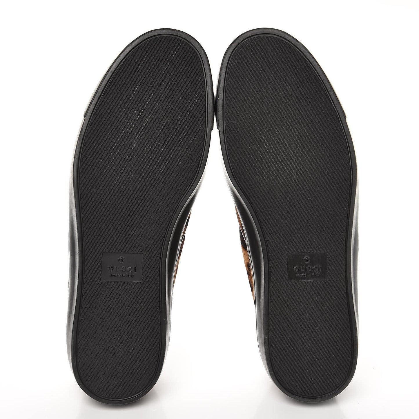 Pony Hair Jaguar Print Slip On Sneakers 37.5