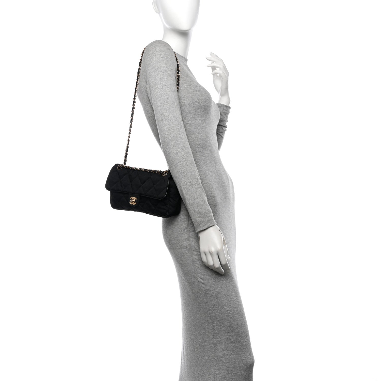 Chanel Nylon Quilted Travel Flap Black 2 of 10