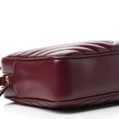 Saint Laurent Calfskin Matelasse Monogram Lou Camera Bag Dark Rouge 6 of 10