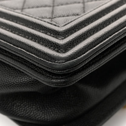 Chanel Caviar Quilted Medium Boy Flap Black 13 of 15