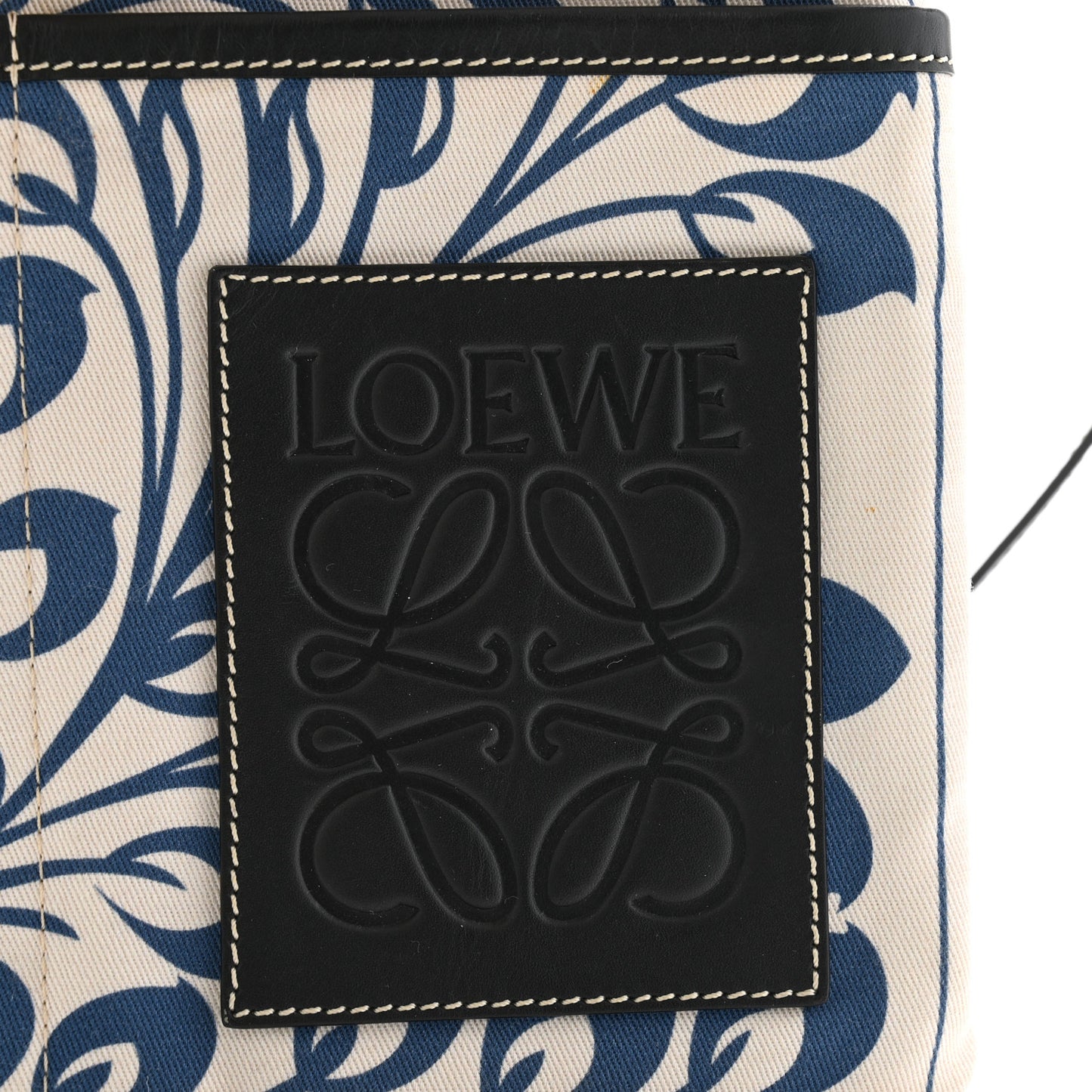 Canvas Tile Print Paula's Ibiza Small Pouch White Blue Black