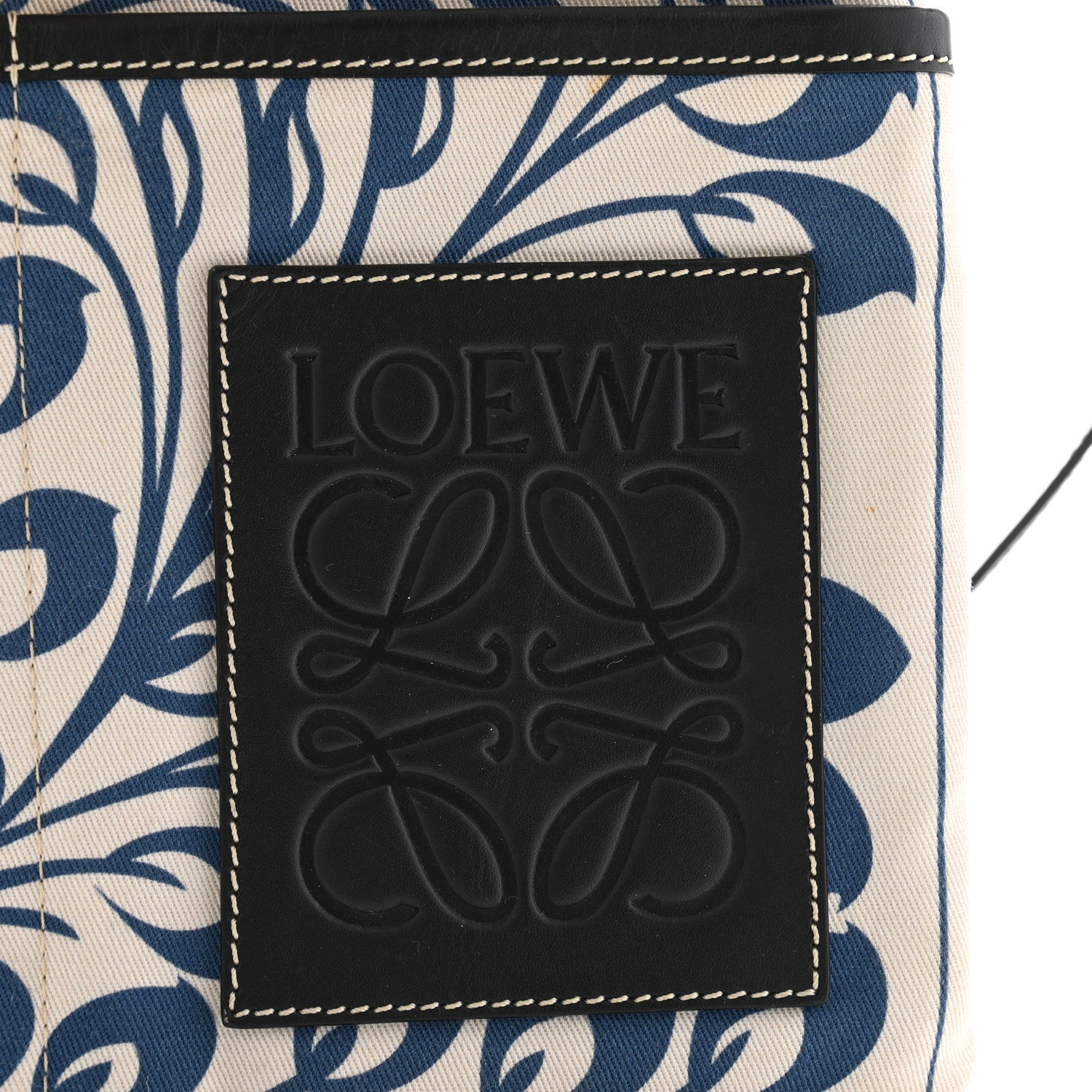 Loewe Canvas Tile Print Paula's Ibiza Small Pouch White Blue Black 6 of 11