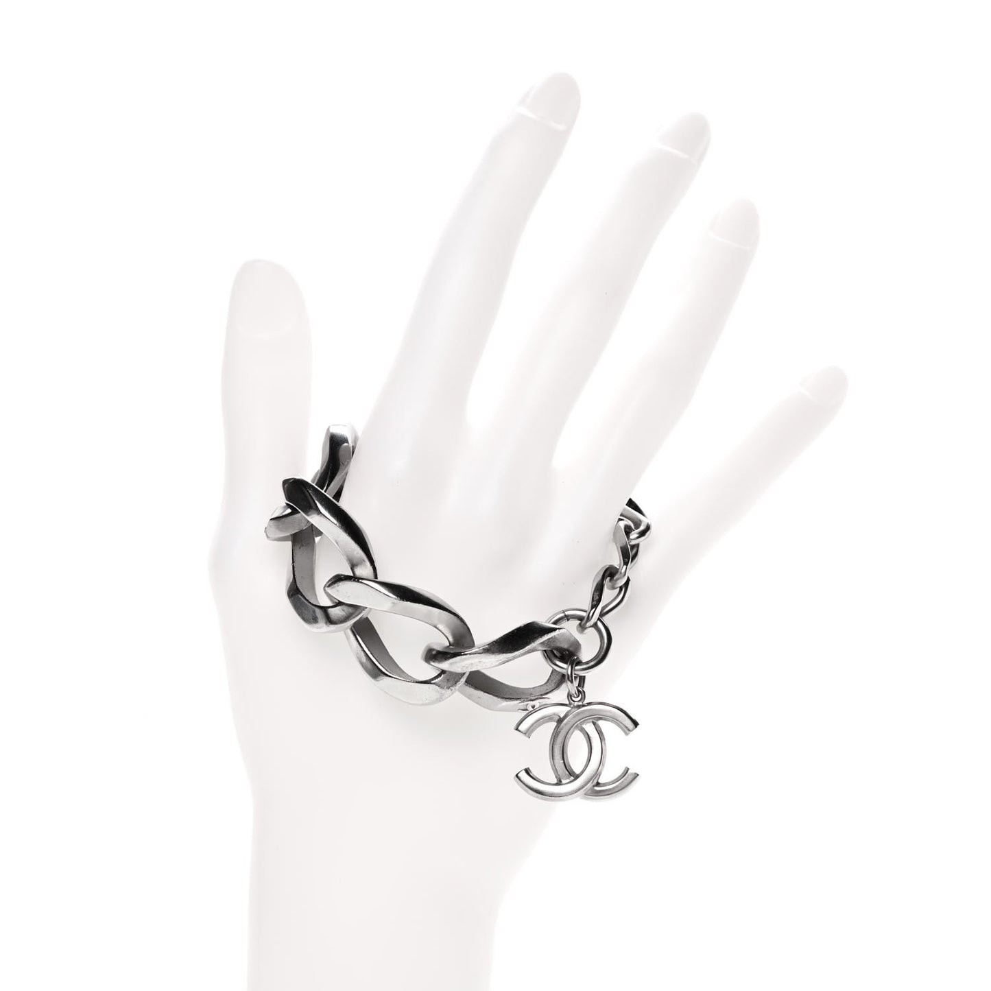 Chain Link CC Bracelet Silver