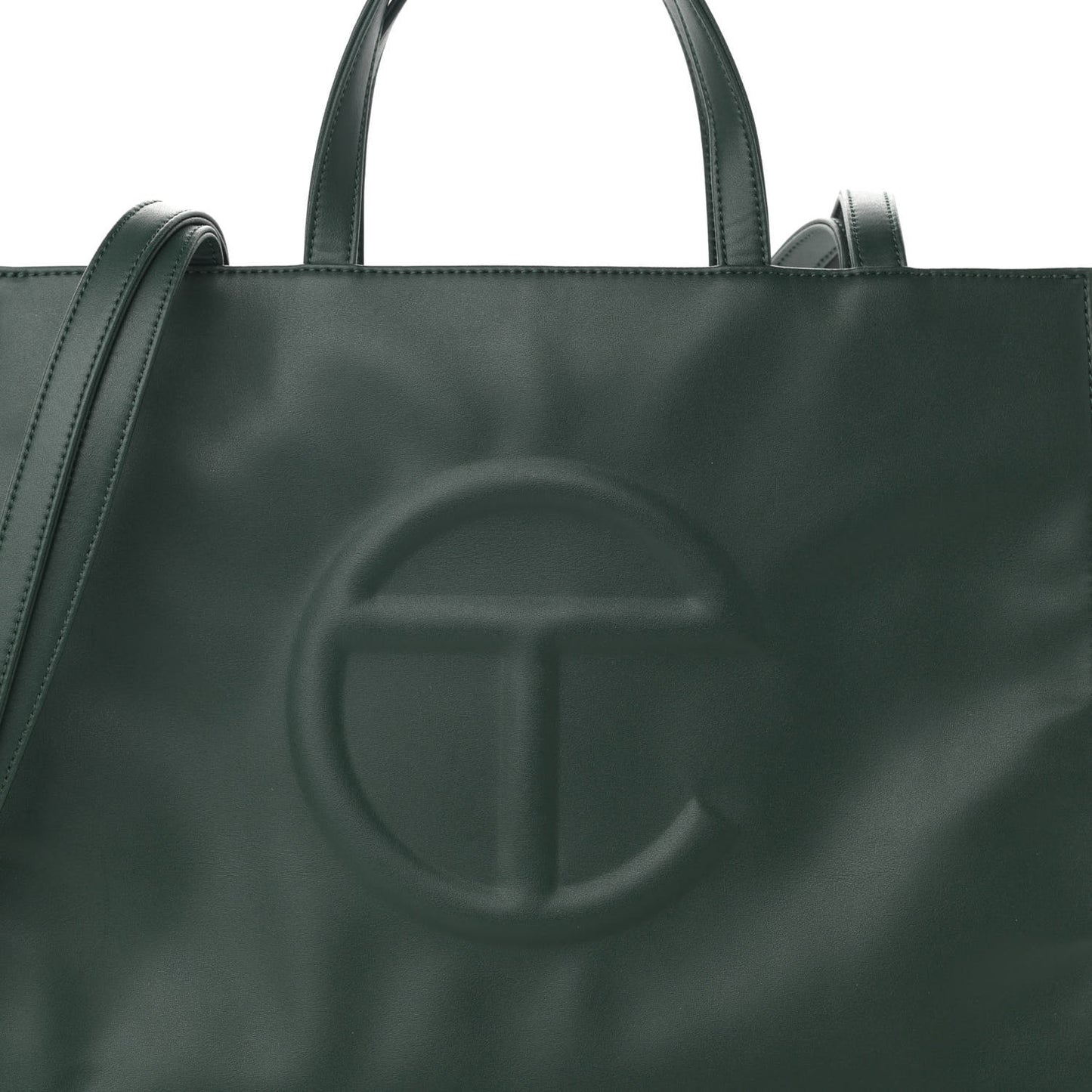 Vegan Leather Medium Shopping Bag Dark Olive